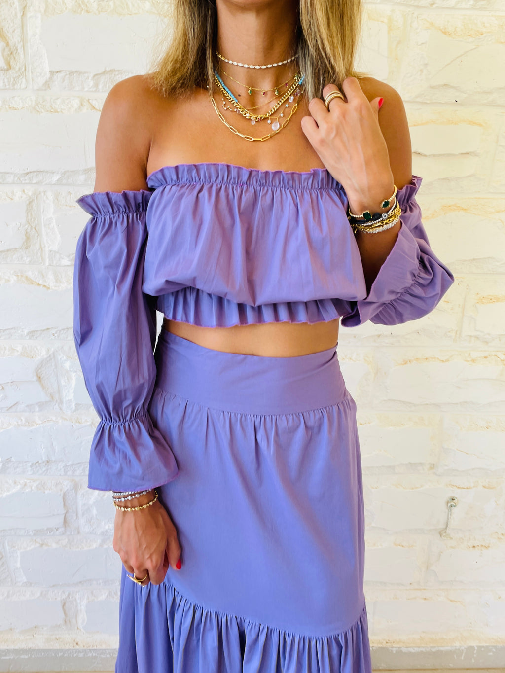 2 Piece Lilac Poplin Set