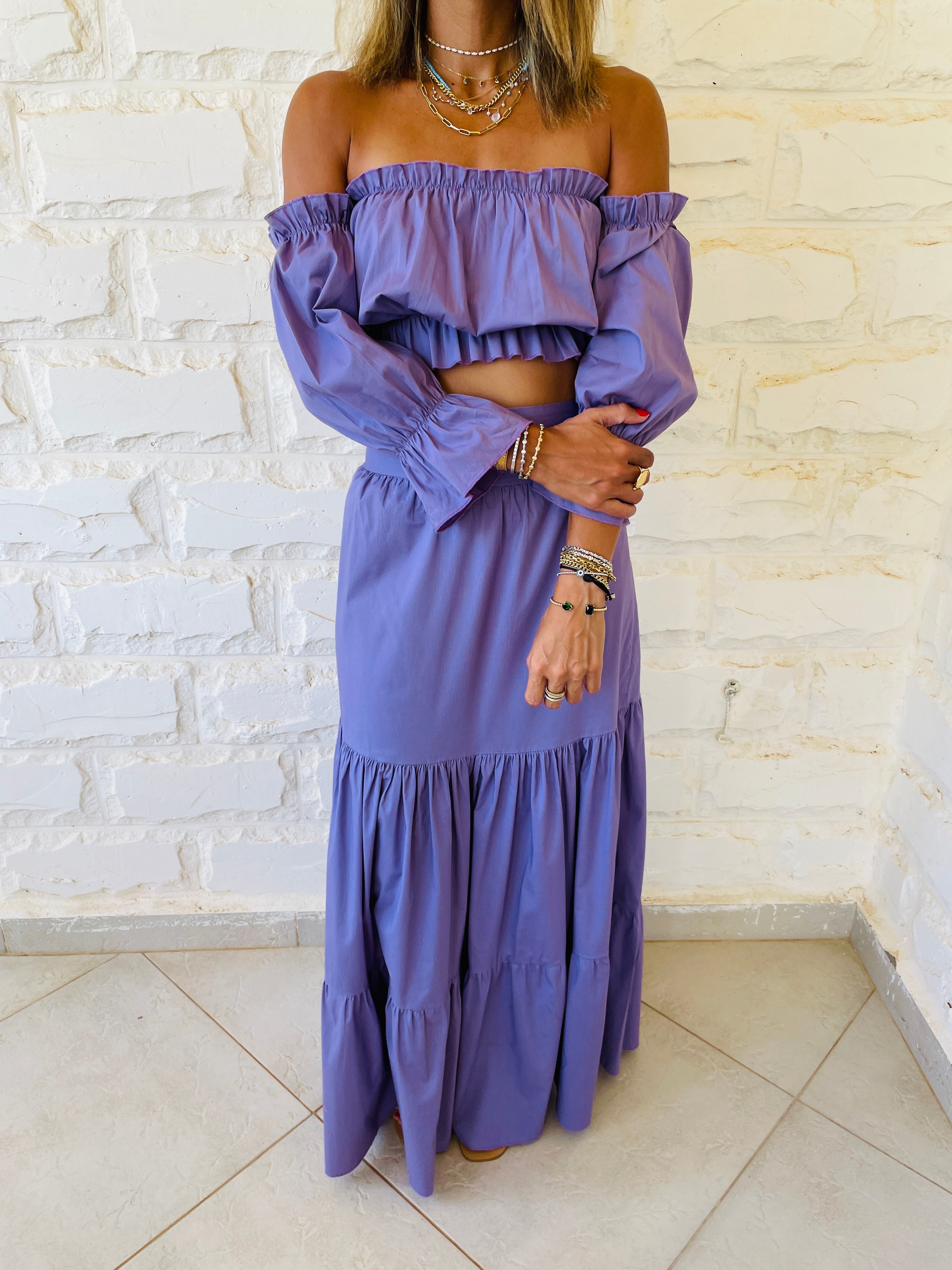 2 Piece Lilac Poplin Set
