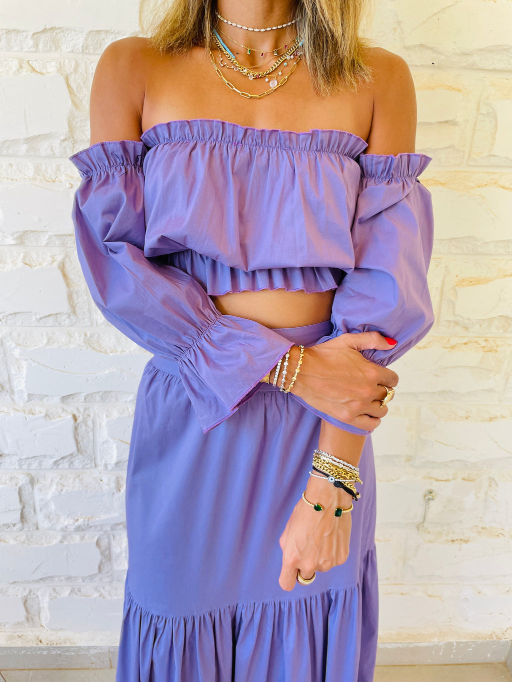 2 Piece Lilac Poplin Set