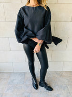 Black Bow Back Top