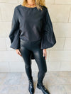 Black Bow Back Top