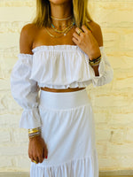 2 Piece White Poplin Set