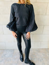 Black Bow Back Top