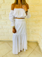 White Summer Poplin Skirt