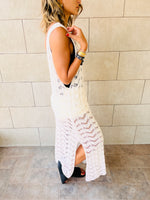 White Backless Beach Dress