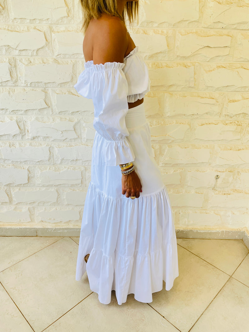 2 Piece White Poplin Set