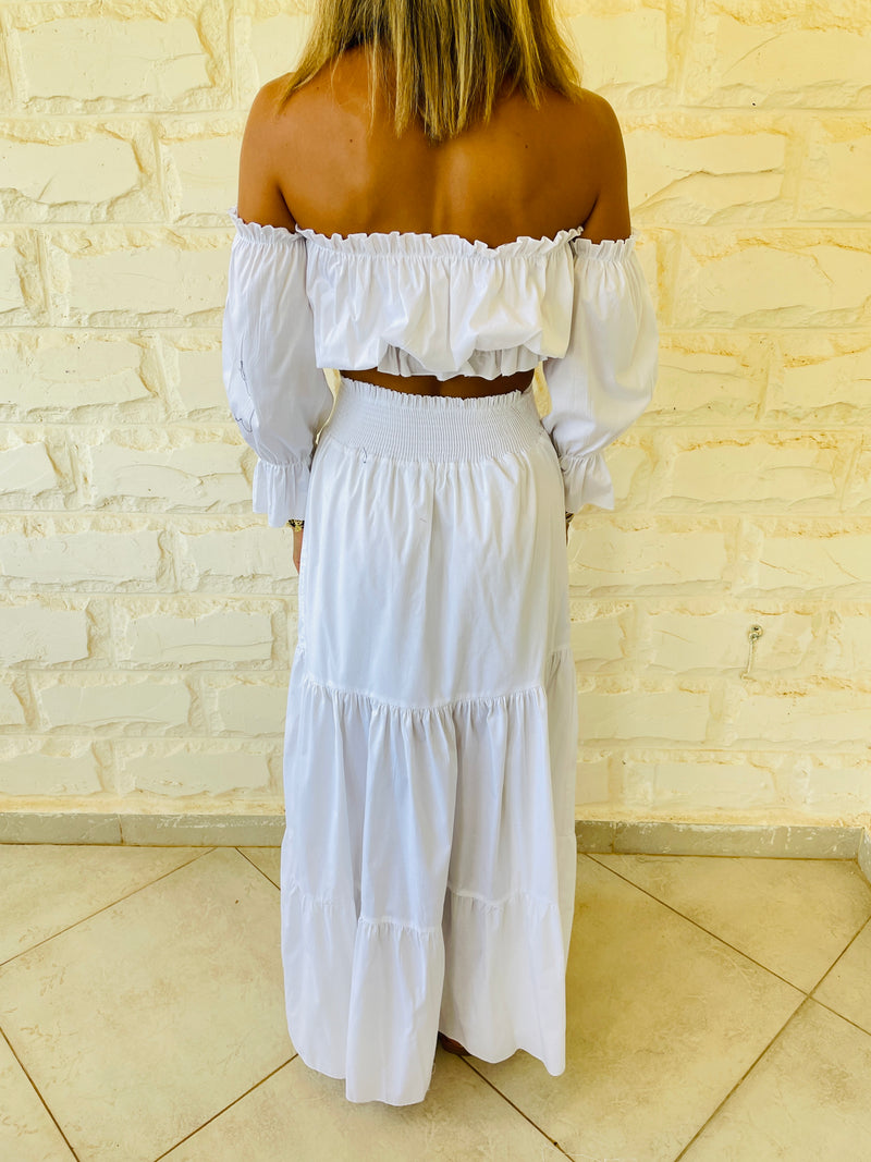 2 Piece White Poplin Set