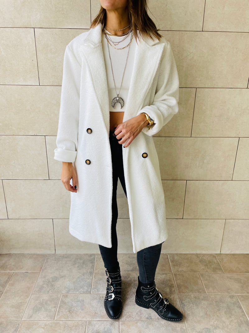 White Chilly Outside Coat