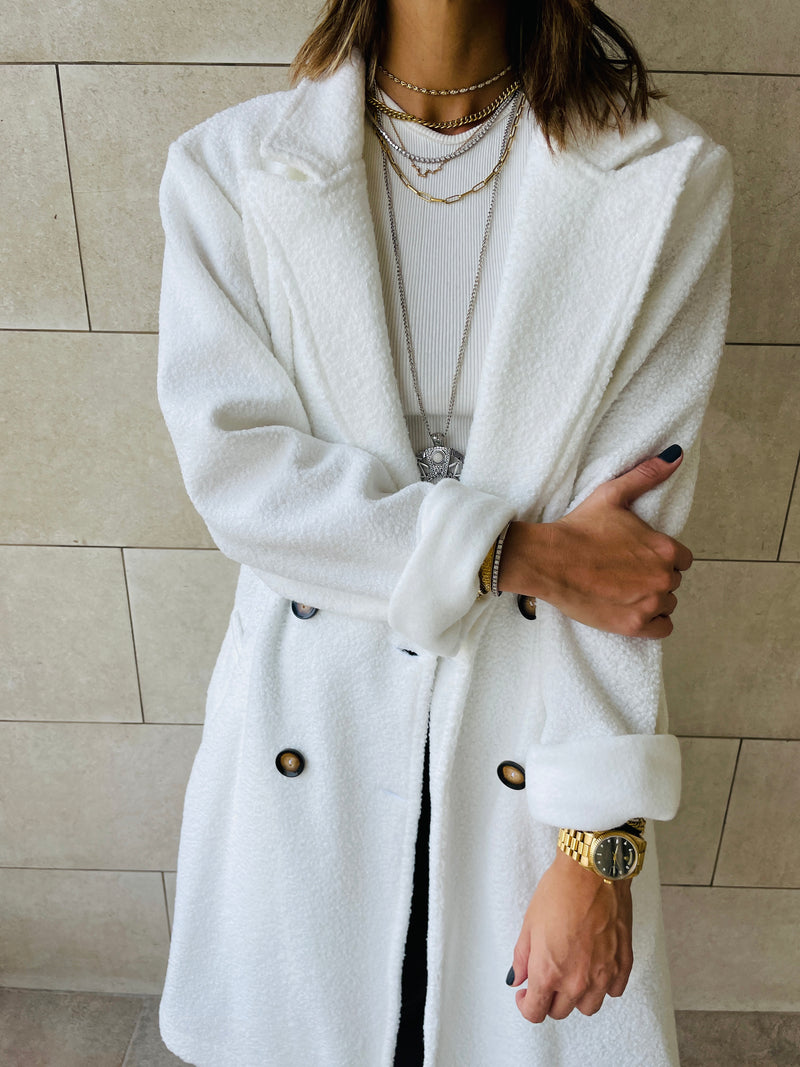 White Chilly Outside Coat