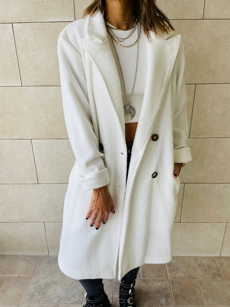 White Chilly Outside Coat