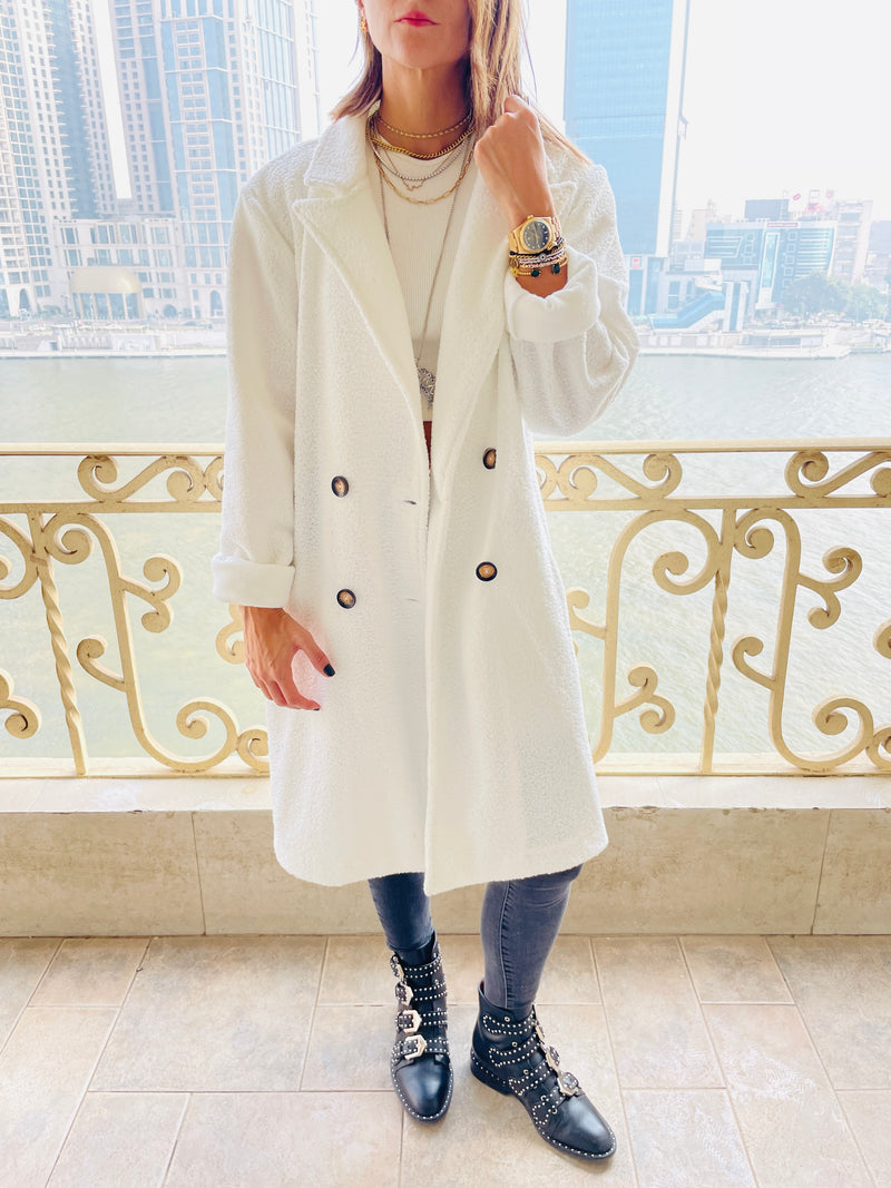 White Chilly Outside Coat