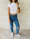 Black & White & Grey High Neck Crop Set