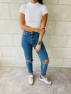 Black & White & Grey High Neck Crop Set