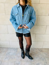 Denim Frayed Over Shirt