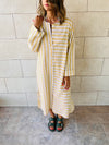 Yellow Desert Lined Linen Dress