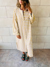 Yellow Desert Lined Linen Dress