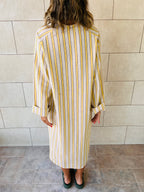 Yellow Desert Lined Linen Dress