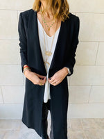 Black Relaxed Jersey Blazer