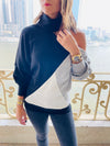 One Shoulder Colour Block Top