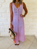 Lilac Midi Crochet Dress