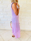 Lilac Midi Crochet Dress