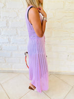 Lilac Midi Crochet Dress