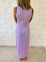 Lilac Midi Crochet Dress