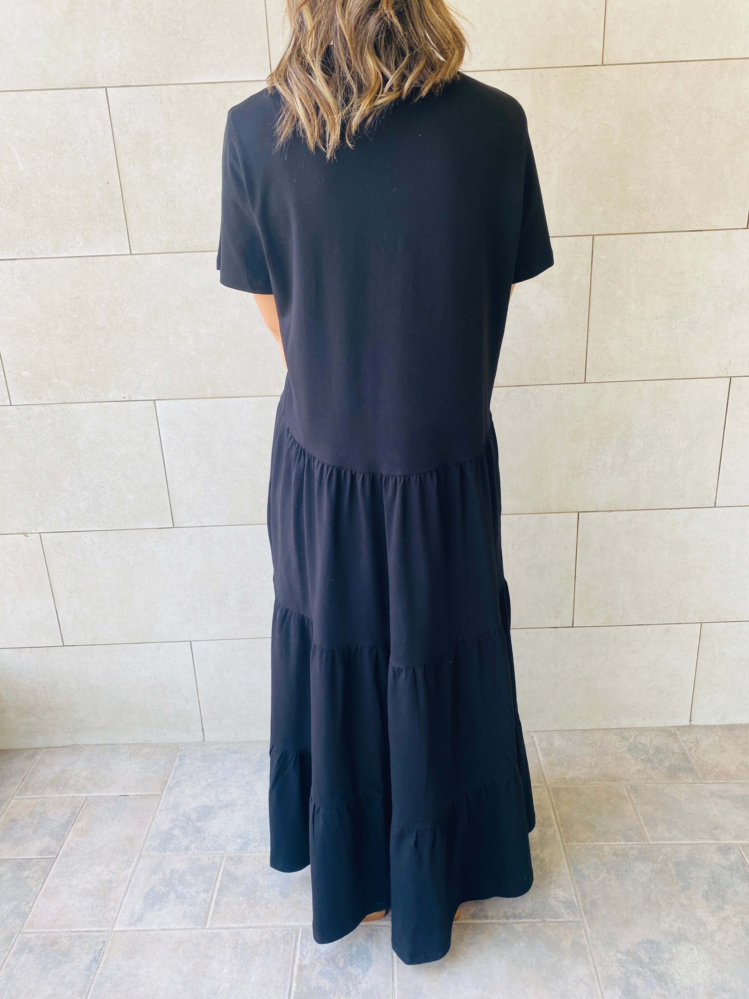 Black Long Tiered Dress