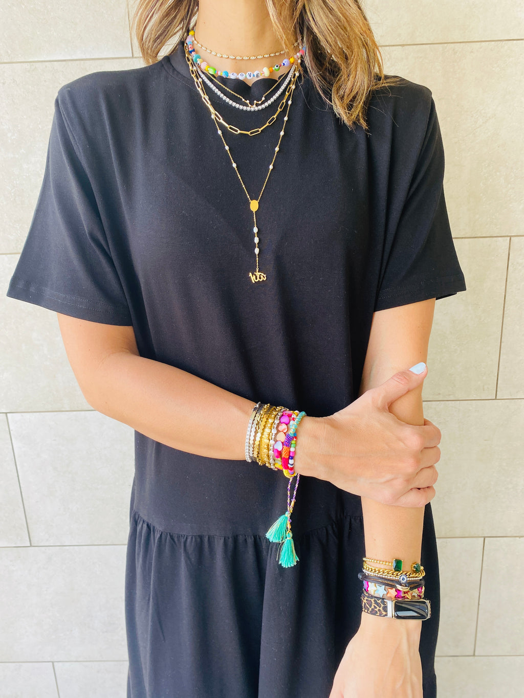 Black Long Tiered Dress