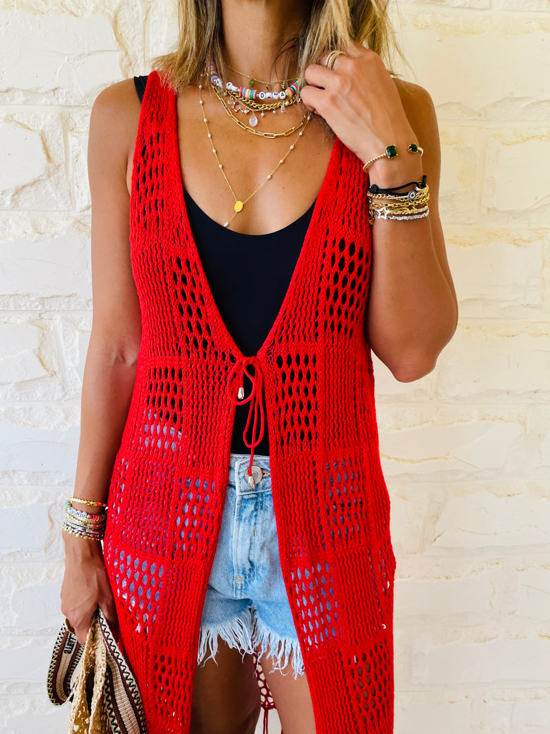 Rouge Beach Tie Vest