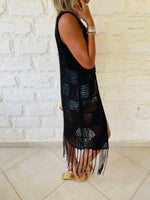 Black Beach Tie Vest