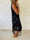 Black Beach Tie Vest