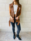 Brown Leather Biker Vest