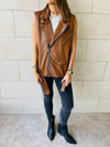 Brown Leather Biker Vest