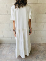 White Long Tiered Dress