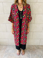 The Floral Embellished Royal Kimono