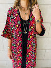 The Floral Embellished Royal Kimono