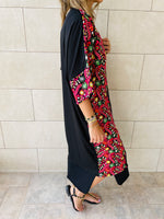 The Floral Embellished Royal Kimono