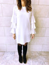 The White Ruffle Sleeve Tunic