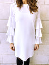 The White Ruffle Sleeve Tunic