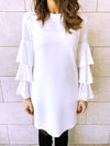The White Ruffle Sleeve Tunic