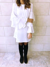 The White Ruffle Sleeve Tunic