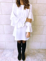 The White Ruffle Sleeve Tunic