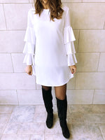 The White Ruffle Sleeve Tunic