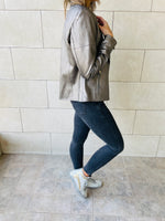 Bronze Leather Biker Jacket