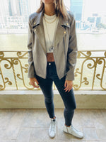 Bronze Leather Biker Jacket
