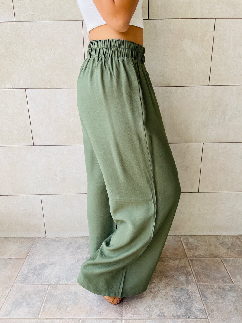 Olive Haze Flare Pants