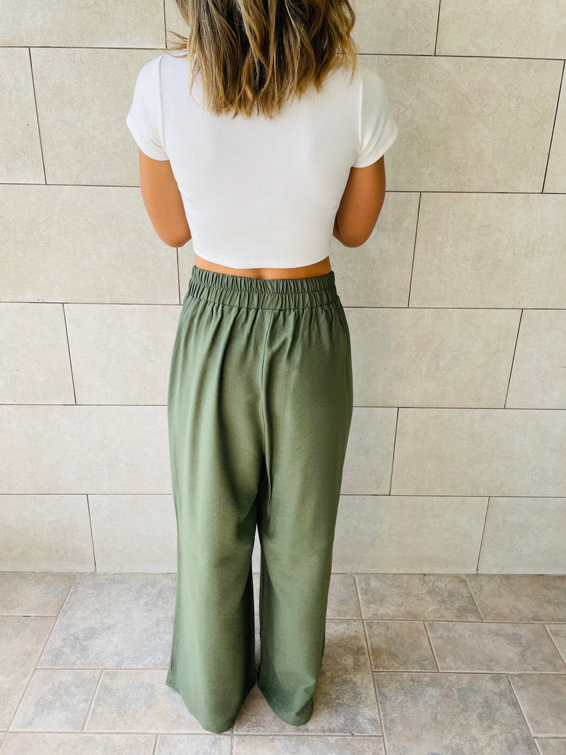 Olive Haze Flare Pants
