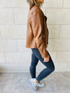 Copper Leather Biker Jacket