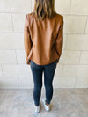 Copper Leather Biker Jacket